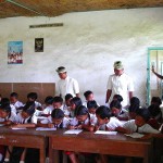 Art Project in local village school classroom with GCC teachers