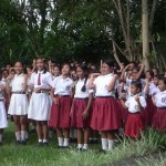 Happy children on field trip to Historical Temple (CHP)
